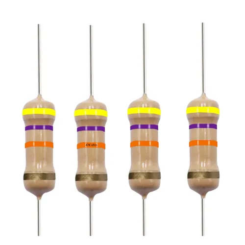 California JOS Resistencia fija única de película de carbono de 47K Ohm 1/2 W (0.5 W) 5% de tolerancia, (47K R, 47K ohm, 47K Ω) resistor (10 piezas)