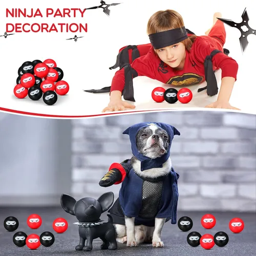 Miniatura 8 de 20 bolas ninja para aliviar el estrés, bolas sensoriales para el estrés a granel para niños y adultos, juguete de poliuretano elástico suave