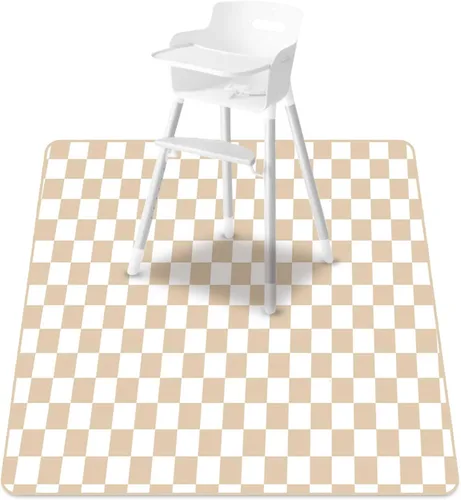 Miniatura 14 de Tapete de salpicaduras para debajo de la silla alta, artes/manualidades, tapete lavable para derrames de bebé, impermeable, antideslizante, tapete
