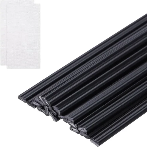 Miniatura 15 de MECCANIXITY 20 varillas de soldadura de plástico, tiras de reparación de soldadura PP de 20 pulgadas con malla de refuerzo para parachoques de Rojo