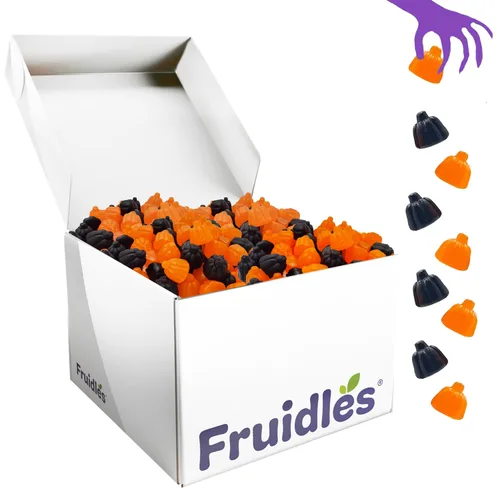 Miniatura 5 de Fruidles Calabazas de jalea de Juju de Halloween, deliciosas gomitas, sin gluten, aperitivos divertidos y festivos, recuerdo de fiesta (2 libras)