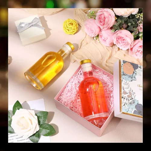 Miniatura 6 de Dandat 24 botellas de vidrio transparente de 3 onzas con tapa hermética superior de 3.4 fl oz, salsas de fondo pesado, botella de vidrio hermética