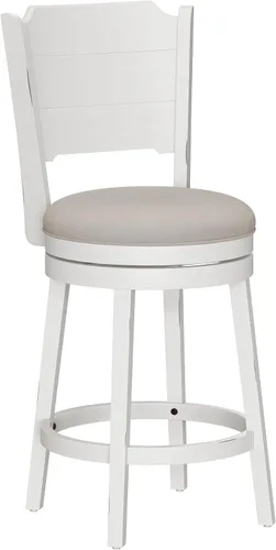 Miniatura 19 de Hillsdale Clarion - Taburete de Altura Giratoria de Madera para Barra, Negro