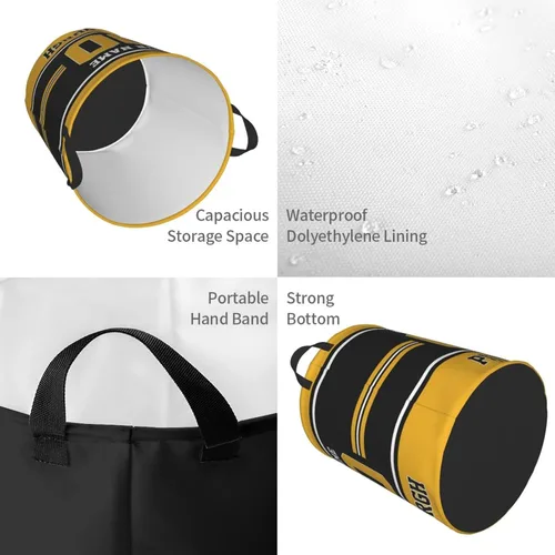 Miniatura 3 de Cesta de lavandería personalizada de Pittsburgh, cesta de lavandería personalizada con nombre y número, cesta de almacenamiento plegable
