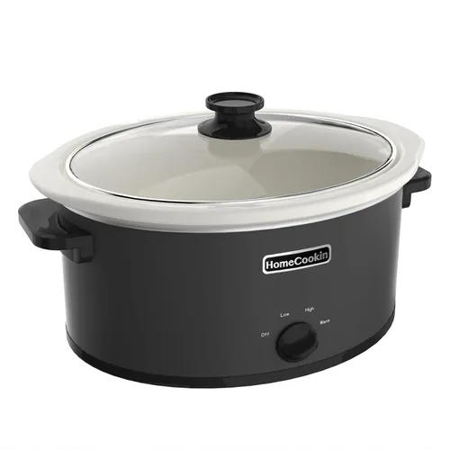 Miniatura 14 de HOMECOOKIN Olla de cocción lenta programable de 8 cuartos con temporizador y función mantener caliente - Pequeño electrodoméstico de cocina