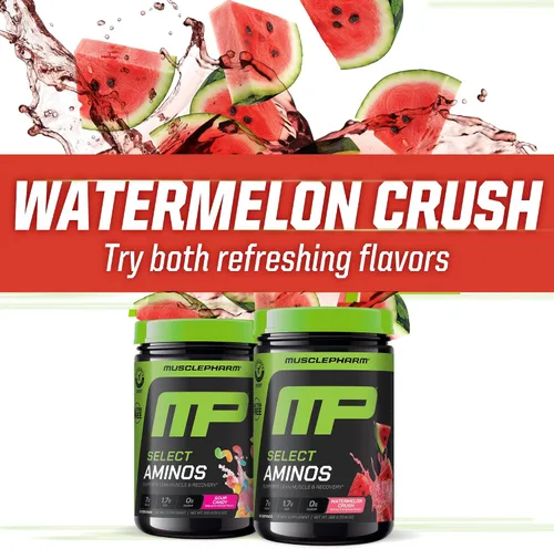 Miniatura 7 de MusclePharm Select Amino's Amino's EAA + BCAAs, polvo de aminoácidos esenciales después del entrenamiento, suplemento energético preentrenamiento