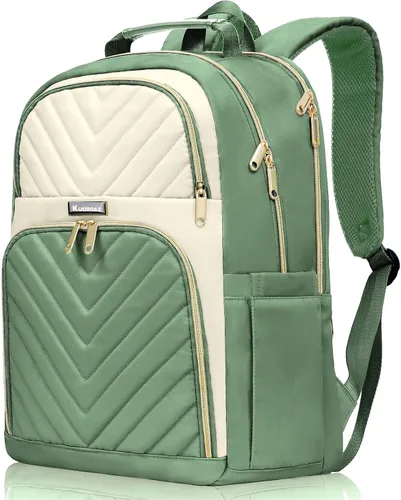 Miniatura 13 de Mochila de viaje para laptop, mochila escolar para adolescentes, niñas, niños, mochila universitaria acolchada grande de 15.6 pulgadas para mujeres