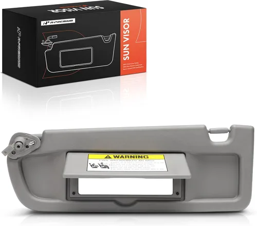 A-Premium - Parasol para conductor, lado izquierdo, compatible con Honda Civic 2006 2007 2008 - con espejo de cortesía, color gris oscuro -