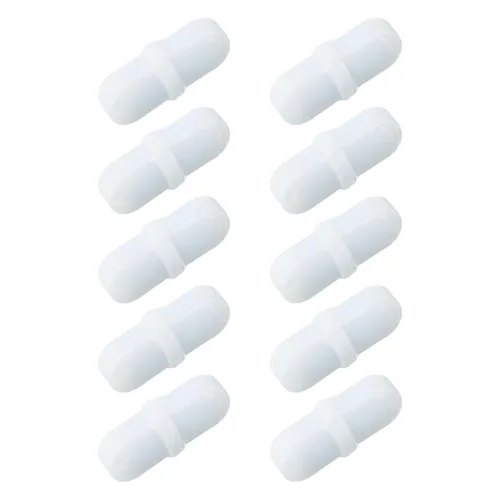 Miniatura 7 de MECCANIXITY Agitador magnético mezclador barra de agitación 0.394 in/0.39 "cilindro forma PTFE recubrimiento imán blanco para laboratorio 10 unids