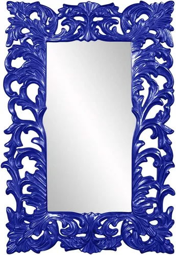 Miniatura 23 de Howard Elliott Chateau Rectangular Hanging Wall Mirror, Scroll Work Frame, Black, 31.5 x 42 Inch