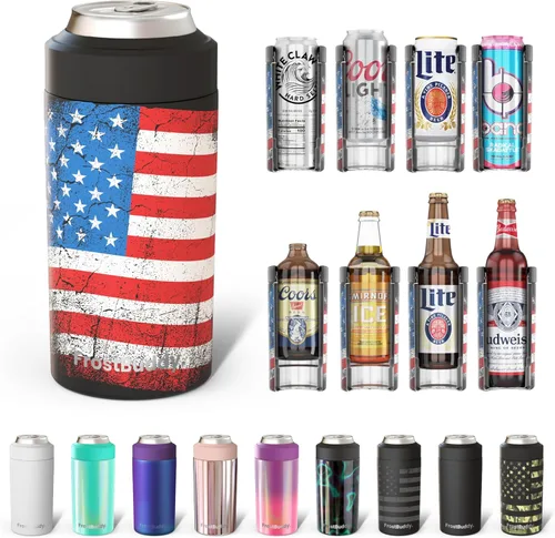 Miniatura 24 de Frost Buddy Universal Can Cooler - Fits all - Stainless Steel Can Cooler for 12 oz & 16 oz Regular or Slim Cans & Bottles - Stainless Steel