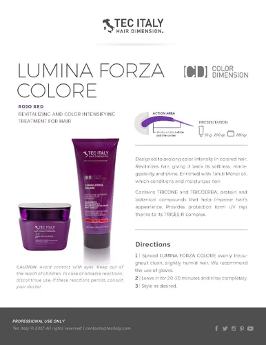 Miniatura 2 de Tec Italy Lumina Forza Colore Rojo/Rojo - 9.88 oz/9.87