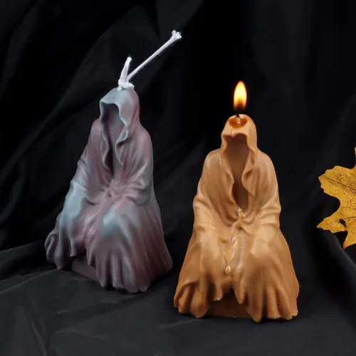 Miniatura 3 de Molde de vela fantasma, molde de silicona de fundición de resina de Dios de la Muerte para bricolaje, velas de aromaterapia, cera de yeso
