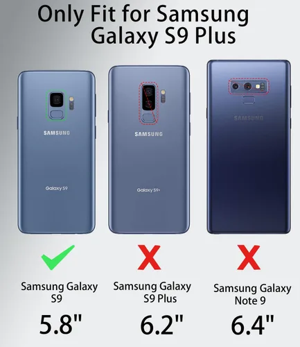 Miniatura 7 de Funda protectora resistente para Samsung Galaxy S9, a prueba de golpes, resistente a las caídas, Galaxy S9 Csae, 5.8 pulgadas (negro/gris)