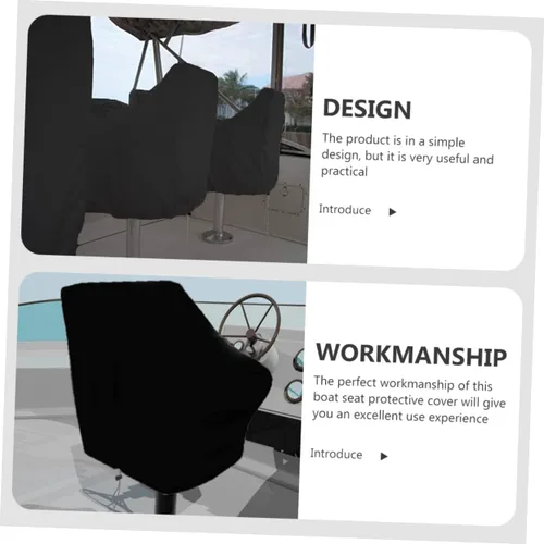 Miniatura 4 de Toddmomy Funda de asiento de capitán, fundas de asiento de barco, funda de silla plegable, fundas resistentes, cubierta de asiento de yate, funda