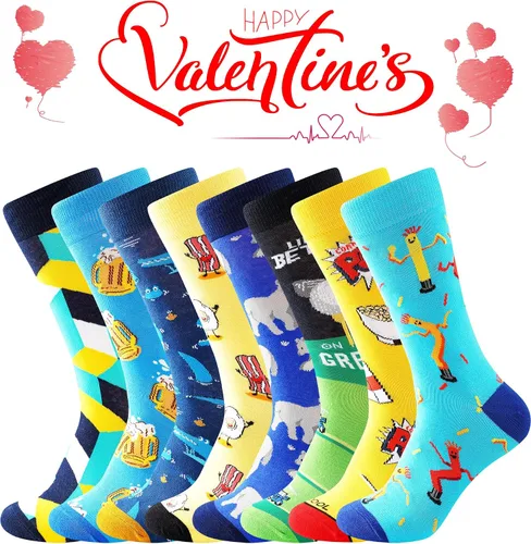 Miniatura 2 de BONANGEL Calcetines de vestir divertidos para hombre, coloridos y divertidos, calcetines locos, regalos para hombres