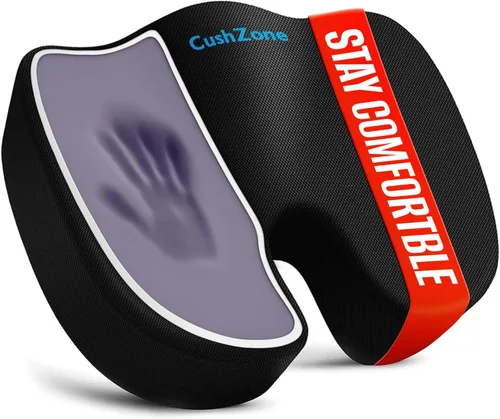 Miniatura 12 de CushZone Cojín de Asiento, Cojines para Silla de Oficina, Cojín de Asiento de Automóvil, Almohadilla Antideslizante para Alivio del Dolor de Ciática