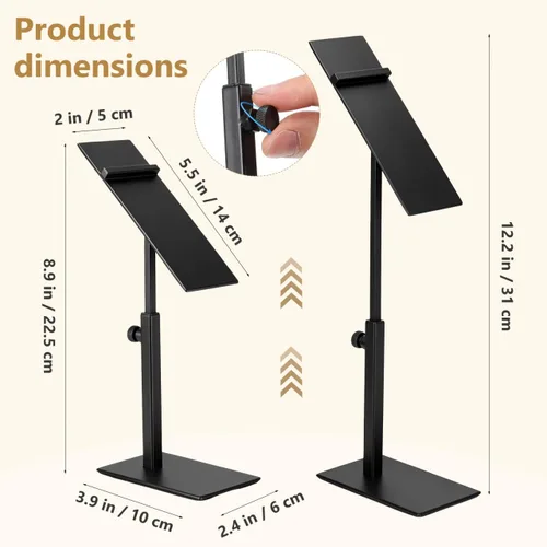 Miniatura 5 de EXCEART Soporte de exhibición de tacones altos Organizador de zapatos ajustable de acero inoxidable Organizador de estante para almacenamiento