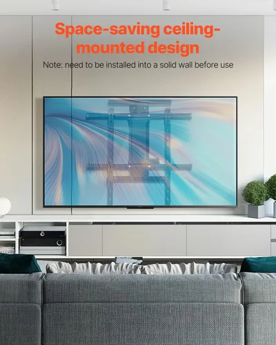 Miniatura 6 de VEVOR Soporte de pared motorizado para TV, soporte de TV para TV de 32 a 65 pulgadas, soporte de TV de techo ajustable eléctrico, soporte de TV