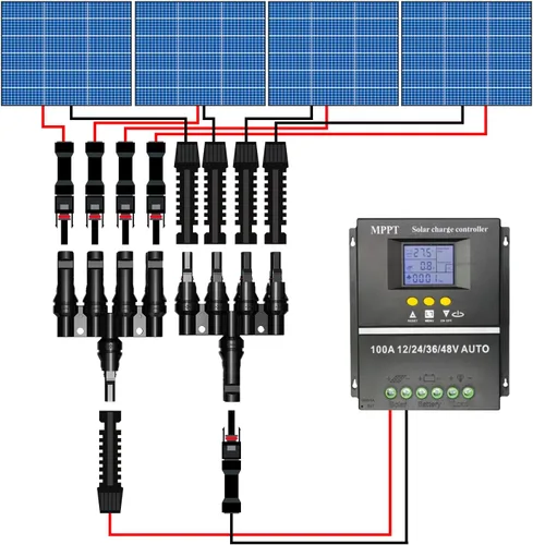 Miniatura 6 de Conectores de panel solar en T, conectores de rama para paneles solares, IP67 impermeable 4 a 1 conectores para 1 par/M/FFFF y F/MMMM
