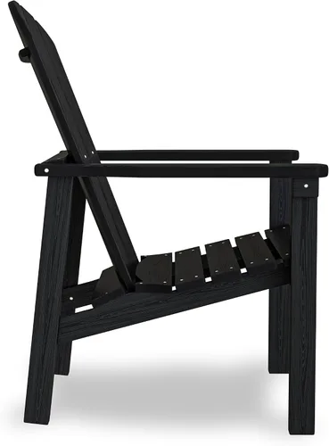 Miniatura 8 de nevilewood Sillas Adirondack Compactas Apilables, 26.3" de Ancho Sillas de Patio de Exterior de HDPE - Diseño Duradero que Ahorra Espacio para Negro