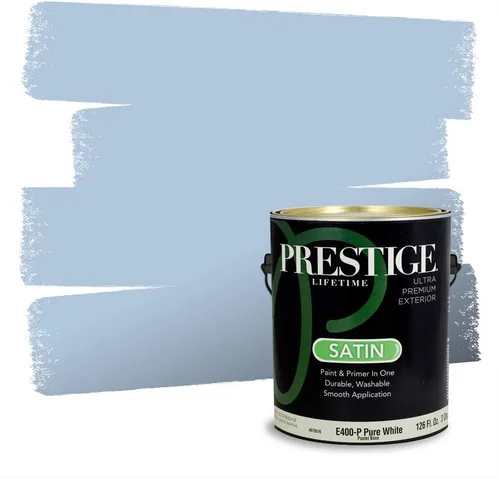 Miniatura 331 de Pintura Exterior + imprimación PRESTIGE, todo-en-uno, 1 galón, acabado mate, color comparable al Valspar* Royal Gray* VS151-Gris real