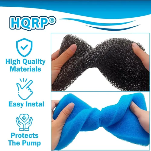 Miniatura 3 de HQRP Paquete de 4 almohadillas de filtro de caja plana compatibles con Tetra 19015, SF1 / 26592, Tetra FK5/#26593, FK6 / #26598 almohadillas gruesas
