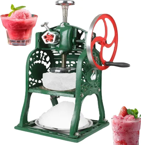 Manual de máquina de hielo y cono de nieve afeitado, máquina trituradora de hielo para uso doméstico y comercial, accesorio de afeitado de bloques