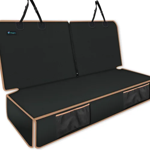 Miniatura 13 de Meginc - Fundas de asiento de coche para perros para el asiento trasero, fundas de asiento de banco impermeables para mascotas para camiones Ford