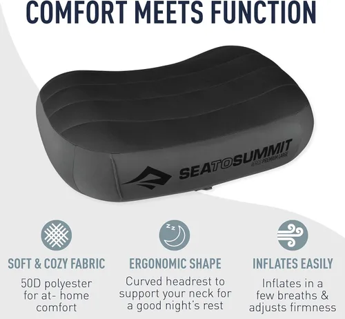 Miniatura 5 de Sea to Summit Aeros Premium - Almohada inflable de viaje, grande (16.5 x 11), color lima