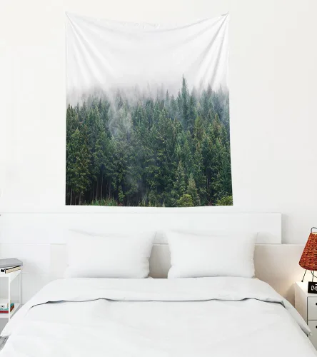 Miniatura 31 de Crannel Tapiz de invierno para colgar en la pared, sombrero de mago psicodélico para barba, tapiz mágico de calavera de humo de 50 x 60 pulgadas