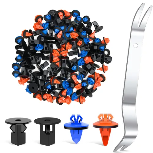 Miniatura 16 de GOOACC 100 clips de guardabarros para el cuerpo, remaches para el motor, debajo de la cubierta, clips de protección contra salpicaduras para Honda