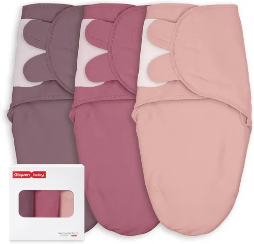Miniatura 22 de GLLQUEN BABY Sacos de Dormir Envolventes Orgánicos para Recién Nacidos - Envolturas para Bebés de 0-3 Meses, Paquete de 3 Sacos Envolventes