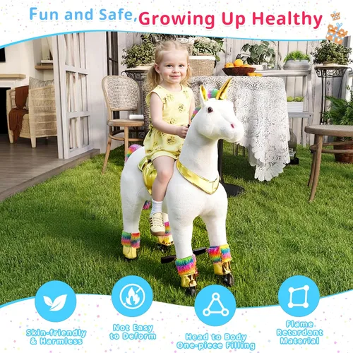 Miniatura 7 de Paseo en unicornio en juguetes, Paseo en unicornio para niñas de 6 años a adultas, Paseo en unicornio en juguetes, Unicornio mecánico de peluche