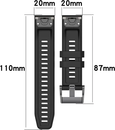 Miniatura 7 de Bandas compatibles con el reloj solar Garmin Instinct 2S, correa de silicona ajustable con hebilla de metal, correa deportiva para Garmin Instinct