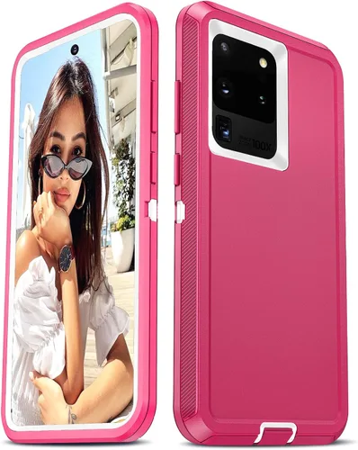 Miniatura 20 de LeYi Funda compatible con Samsung Galaxy S20 Ultra: funda resistente 3 en 1 para Samsung S20 Ultra, funda de grado militar a prueba de golpes