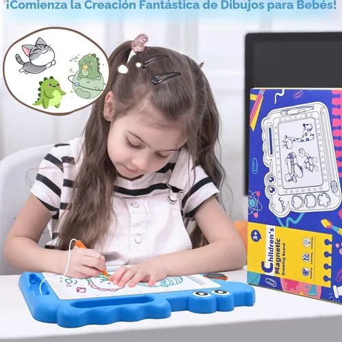 Miniatura 7 de AiTuiTui Tablero magnético de dibujo para niños pequeños, regalo para niñas y niños, escritura de bocetos a color, garabatos, bloc de viaje
