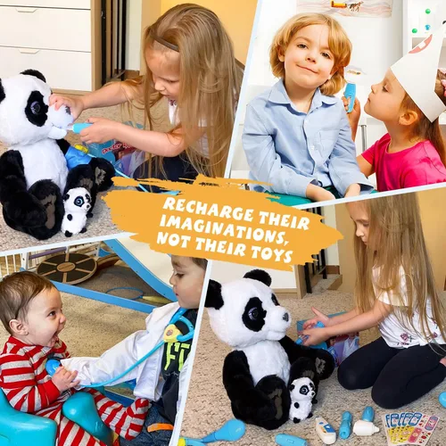 Miniatura 5 de Liberry Kit médico para niños pequeños de 3 a 5 años, 18 piezas, bolsa de doctor para niños, juguetes de simulación, kit médico duradero