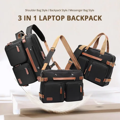 Miniatura 3 de MOLNIA Mochila para laptop de 15.6 pulgadas para hombres y mujeres, maletines 3 en 1 para hombres, bolsa de mensajero, bolsa para computadora
