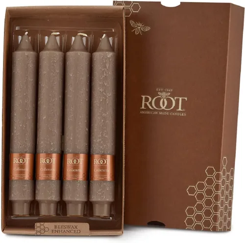 Miniatura 23 de Root Candles Juego de 4 velas sin perfume para cena, sin goteo, con cera de abeja mejorada, Timberline™ Collenette, en caja, de 7 pulgadas
