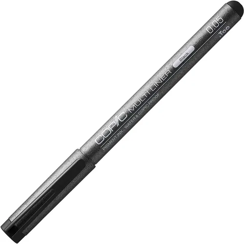 Copic Marcadores Multiliner 0.05 Tinta a base de pigmentos negros 2-Negro