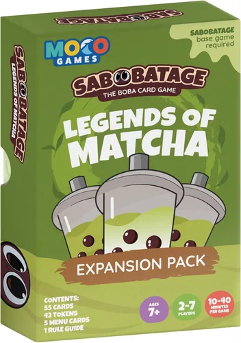 Sabobatage Paquete de Expansión: Leyendas de Matcha - Juego de fiesta fácil y familiar | Juegos de cartas para adultos, adolescentes y niños | 2-7