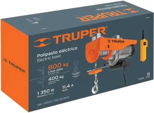 Miniatura 2 de TRUPER Polipasto eléctrico POLE-800 de 0,8 toneladas