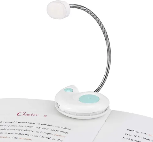 Miniatura 12 de Luz de libro, lámpara LED de lectura con clip, recargable por USB, 3 brillos regulables, magenta