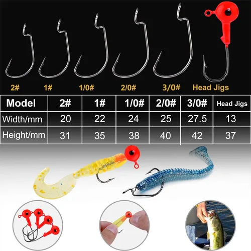 Miniatura 5 de TOPFORT Kit de 187/343 piezas de accesorios de pesca, Caja de aparejos de pesca organizada con aparejos incluidos, anzuelos de pesca, pesas de Kit