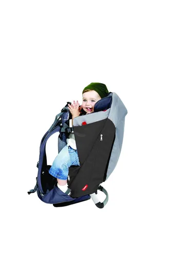 Miniatura 4 de phil&teds Escape Child Carrier Mochila con marco para niños, color carbón, arnés de altura ajustable, cinturón articulado de doble núcleo, incluye