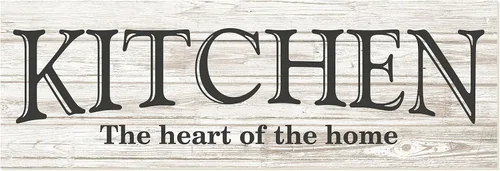 Miniatura 12 de Kitchen The Heart of The Home - Letrero de pared de madera rústica de 6 x 18 pulgadas (marrón)