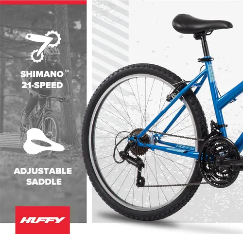 Miniatura 3 de Huffy Bicicleta de montaña Stone para hombres y mujeres, 20"/24"/26", 6 velocidades (20") o 21 velocidades, suspensión delantera o doble (varía)
