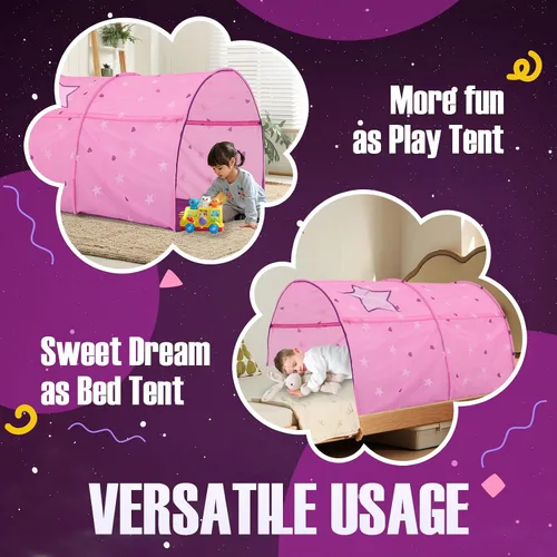 Miniatura 6 de Alvantor® Starlight Toldo para cama de ensueño, tienda de juegos para niños, espacio de privacidad, tamaño individual, para dormir en interiores