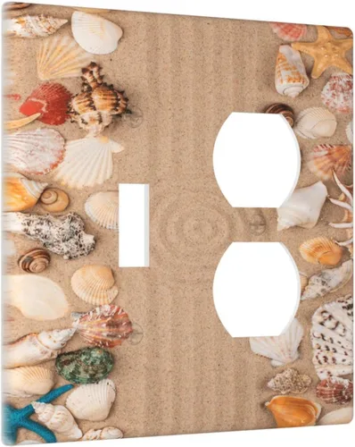 Miniatura 174 de Cubiertas Decorativas para Placas de Interruptor Abstracto Moderno de Mediados de Siglo Arco Boho Sol Dorado Hoja 1 Gang Placa de Pared Cubierta